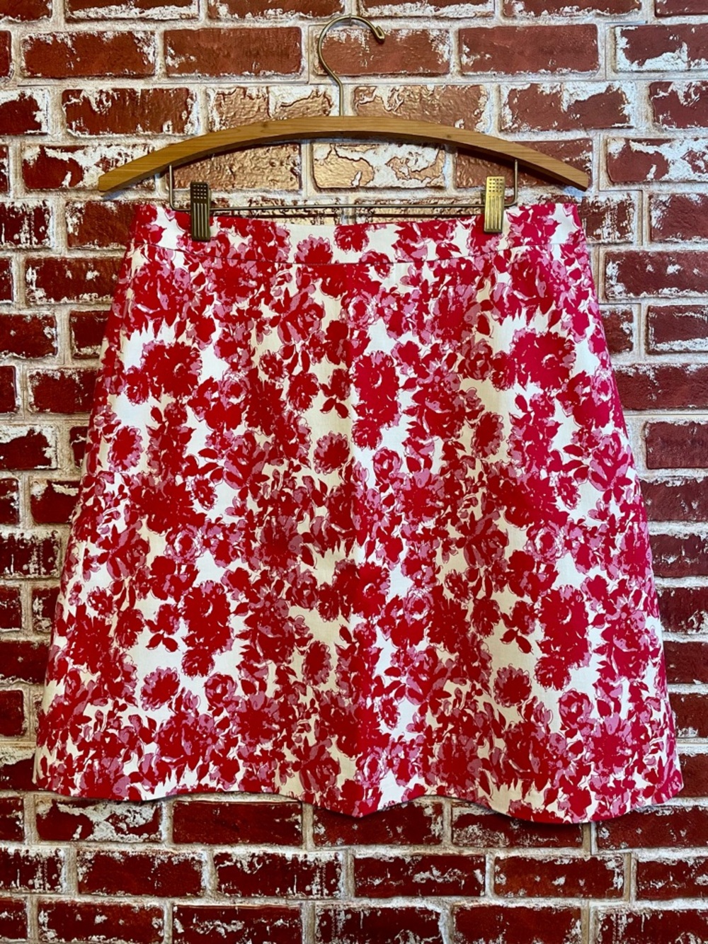 Margaret M Floral Stretch A-line Skirt. Cottagecore Romantic Garden Bloom. M
